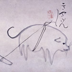 仙厓義梵《犬図》　江戸時代　19世紀